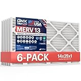 BNX TruFilter 14x25x1 Air Filter MERV 13 (6-Pack) - MADE IN...