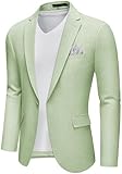 MAGE MALE Men's Slim Fit Blazer Jackets Suit One Button Lightweight Sport Coats Casual Blazer Mint Green