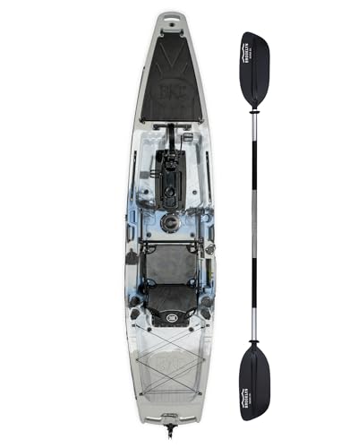 Brooklyn 12.5 Pro Pedal Drive Fishing Kayak by BKC, Sit-on-Top Single Kayak with Rudder System, Dry...