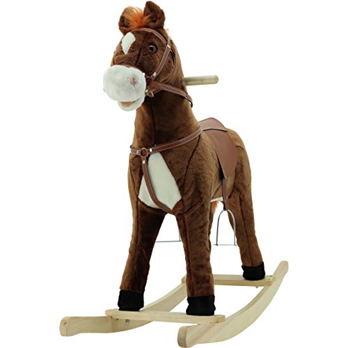 Sweety-Toys 10738 Schaukelpferd braun mit rot-brauner Mähne und Schweif – Bild 7