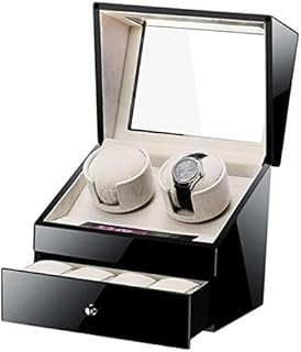 機械式時計シェーカー 自動時計ワインダー スマート静音サイレントモーター 5回転モード 時計収納ディスプレイケースボックス メンズ レディース時計用 (2+4 B)