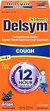 Delsym 12 Hour Cough Relief Alcohol Free Grape Flavored Liquid Cough Suppressant, 5 Fl Oz (Pack of 2)