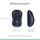 Logitech M185 Kabellose Maus, 2,4 GHz mit USB-Nano-Empfänger, 12 Monate Batterielaufzeit, 1000 DPI Optical Tracking, Für Links- und Rechtshänder, Kompatibel mit PC, Mac, Laptop - Blau