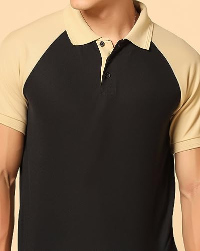 Image of INKKR Men's Solid Regular Fit T-Shirt ((FACTORY-A11)-(3XL)-Black FCT11 01