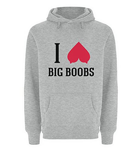 Sweat à capuche I Love Big Boobs unisexe de qualité supérieure