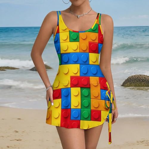 Casual Summer Tank Dress Sleeveless Fitted Beach Swing Dress2