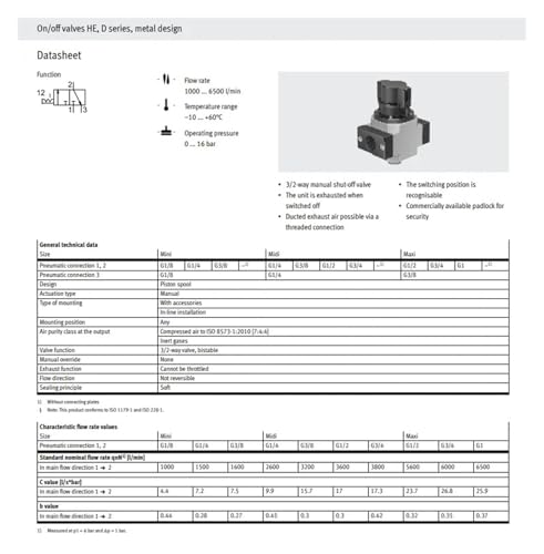 Module Marche/Arrêt HEE-D-MIDI-24 172959 distributeur pneumatique 3/2 NF électrovanne