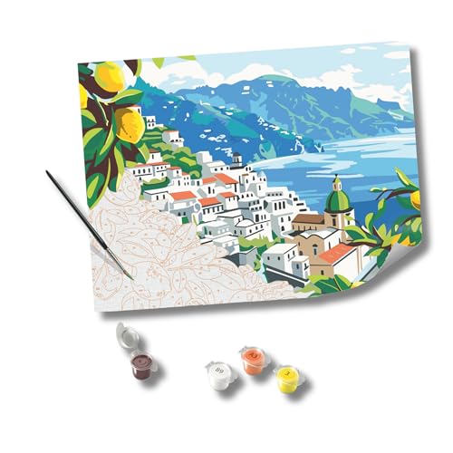 Ravensburger - CreArt Costa de Amalfi, Kit pintar por números adultos