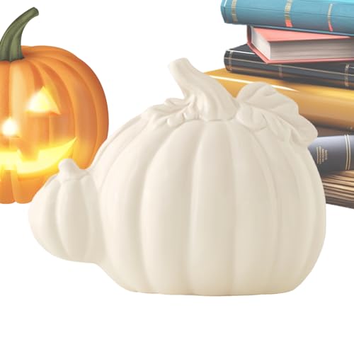 Eventerde Calabaza Artificial - Calabaza De Cerámica Decoración Otoño Halloween - Figura Otoño para Mesa Hogar Dormitorio Estantería Exterior