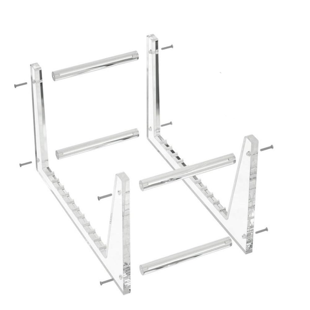 Osmond Clear Vinyl Record Stand Holder for Desktop Album Storage, Acrylic Vinyl Record Shelf Display
