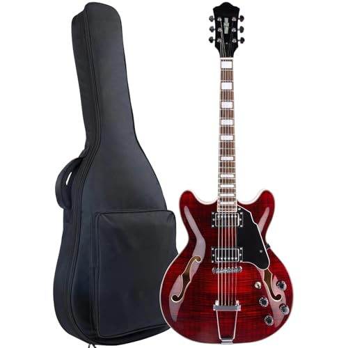 Guitare électrique corps semi creux et manche palissandre de précision