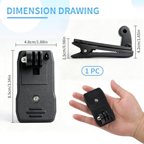 Upgrade 360° giratorio soporte para mochila, soporte de clip de hombro compatible con GoPro Hero 13/12/11/10/9/8, cierre rápido, accesorio de cámara de acción - imagen 2