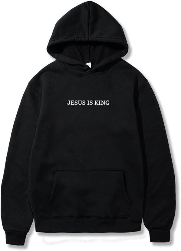Jesus Is King Hoodie Christian Faith Sweatshirts Gift Man Woman Pullover Tops Streetwear Gift