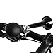 2.2inch Cycling Bike Air Horn, Bugle Squeeze Ring 5 Colors Portable Bike with Metal Mount, Suitable to Bike, Mountain Bikes (Black)
