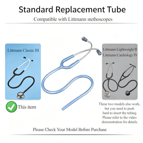 Image of Stethoscope Replacement Tube Pearl Blue Tubing fits for Littmann III