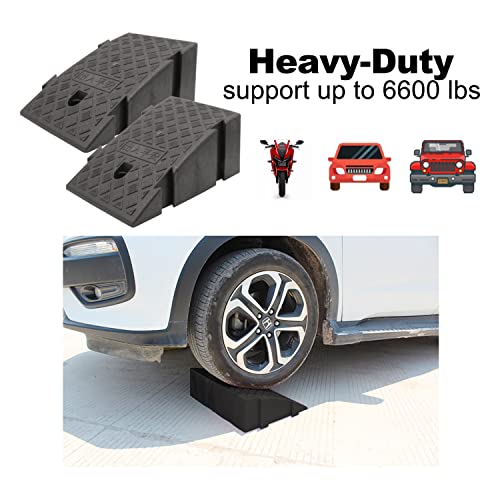 Yyds Curb Ramp, 6" Rise Height 2 Pack,Heavy Duty Plastic Ramps,Interlock Curb Ramps For Driveway,Threshold Ramp For Sidewalk,Driveway,Car, Scooter, Bike, Motorcycle #TOP3