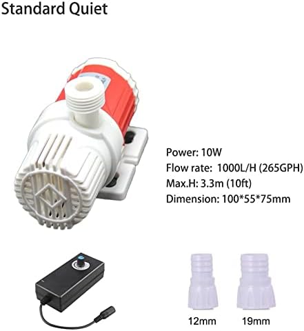 Miniatura 2 de Bomba sumergible eléctrica de 12 V y 24 V CC para acuario, bomba de sumidero ultra silenciosa para estanque (color 1000 LPH (265 GPH))