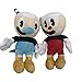 EU_LevinArt Cuphead Peluche Cuphead et Mugman Doux Peluche Poupée Bébé Apaiser Poupée 25cm (2pcs)