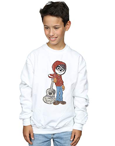 Disney Boys Coco Miguel With Guitar Sweatshirt White 9-11 Years