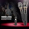Liudan Microphone Wireless USB Microphone Condenser Handheld Karaoke Microphone Metal Cordless Microphone with USB Receiver for Meeting Speech Handheld Microphone (Color : Black) #2