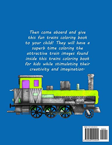 Trains Coloring Book For Kids: Coloring Activity