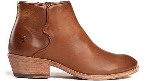 Frye Carson Piping Booties for Women Made from Soft Full-Grain Leather with Signature Western-Inspired Piping Detail and Supple Leather Lining – 4” Shaft Height3