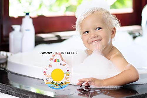 Wszcml Bathtub Drain Stopper, Silicone Tub Stopper Plug, Universal Bath Drain Cover, Beautiful Coral Reef Illustration, Kids Tots Babies Gift (White) #TOP1