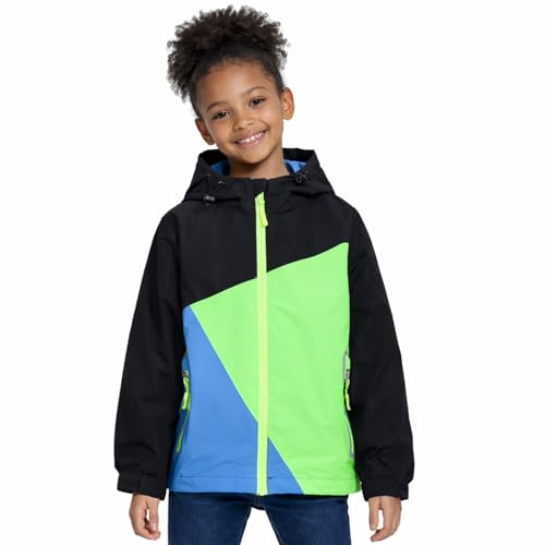 Modvibe Regenjacke Kinder Wasserdicht Unisex Regenjacke Jungen Outdoorjacke Windbreaker mit Kapuze Regenkleidung Kinder für Aktivitäten im Freien