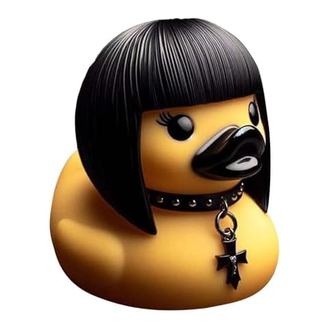 Xiixuuj Duckieville Black Rubber Duck Figurine Cover
