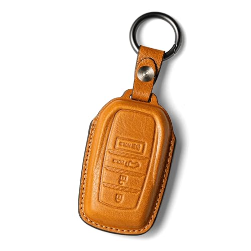 Image of for Toyota Key Fob Cover Leather car Key case fits 2027 2026 2025 2024 Grand Highlander Camry Crown Signia Highlander Venza Land Cruiser Accessories