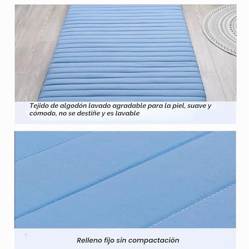 Miniatura 5 de Futón Individual Suave De 5 Cm De Grosor, Tapete De Tatami, Colchón Enrollable Portátil Y Plegable, Para Dormir En El Hogar, De Acampada O En El Sofá Gris, 80 X 190 Cm