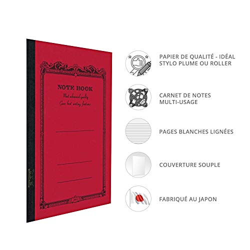 Apica Notebook Cd15 Red - 7"X10" #TOP1