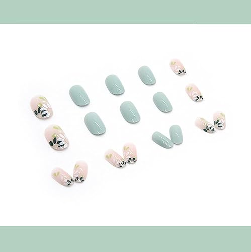 Miniatura 12 de Uñas postizas a presión con punta francesa, uñas postizas cuadradas cortas con diseño de purpurina dorada brillante, cobertura completa, uñas