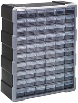 Quantum Storage Systems PDC-60BK 60 Drawers Cabinet Part Organizer 19" H x 15" W x 7" D
