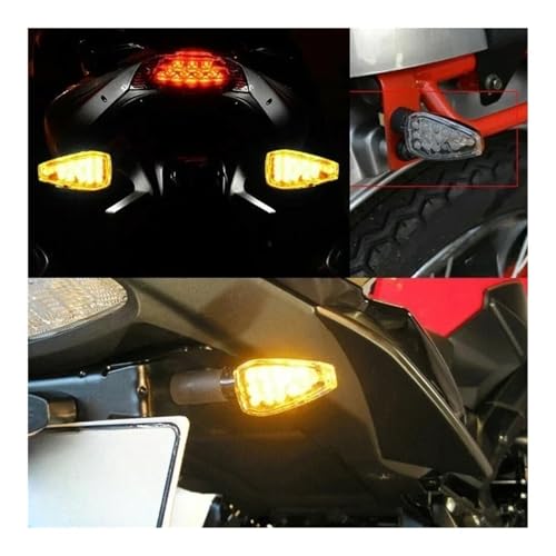 Clignotants moto 14LED ambre feux signalisation 12V indicateurs de direction - 7