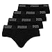 Produktbild PUMA Basic Brief Men Herren Unterhose Pant Unterwäsche 4er Pack, Farbe:230 - Black/Black, Bekleidungsgröße:L