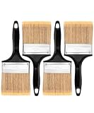 Bates- Paint Brushes, 4-Inch, 4 Pack, Flat Paint Brushes for Walls, Furniture Paint Brush Set, Wall Paint Brushes for Painting Walls, Painting Brush for Paints, Wood Stain Brush, 4 Inch Paint Brush