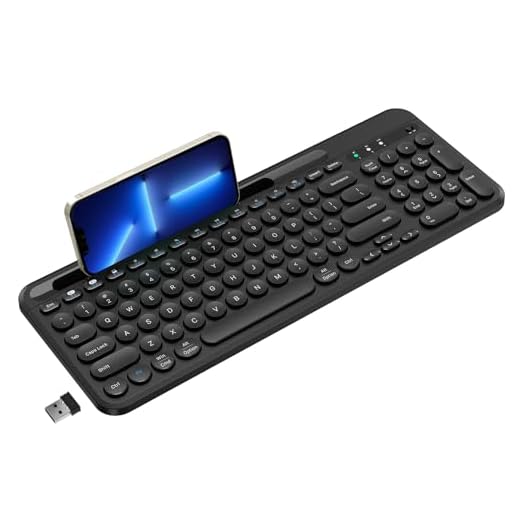 cimetech Wireless Keyboard, Dual Mode | 2.4G & BT, Silent, for Windows PC Laptop iPad Smartphone Tablet Android Mac