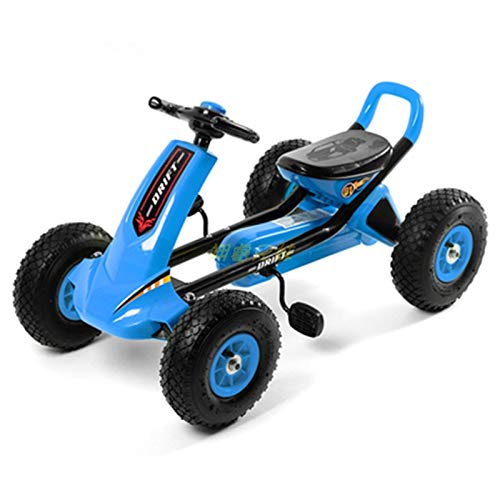 Amazing Deal softneco Go Kart for Kids,Outdoor Racer Ride On Toys Pedal Car for Boys Girls,4 Wheels ...