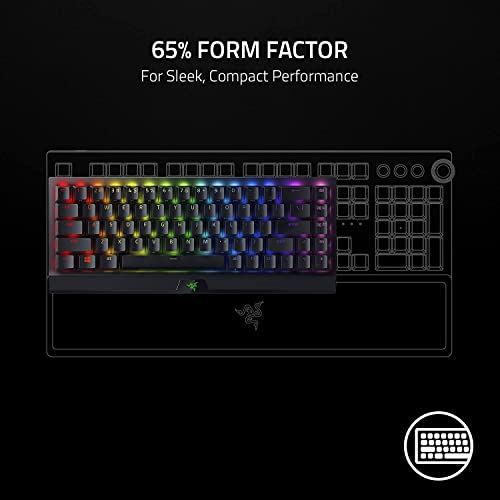 Razer Blackwidow V3 Mini Hyperspeed 65% Wireless Mechanical Gaming Keyboard: Hyperspeed Wireless Technology - Green Mechanical Switches-(Renewed) #TOP1