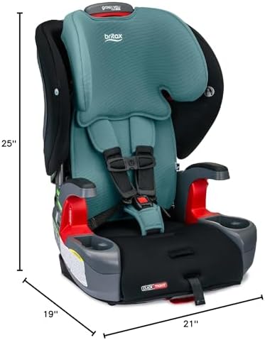 Britax Grow with You ClickTight Harness-2-Booster Car Seat, 2-in-1 High Back Booster, Green Contour — view 9