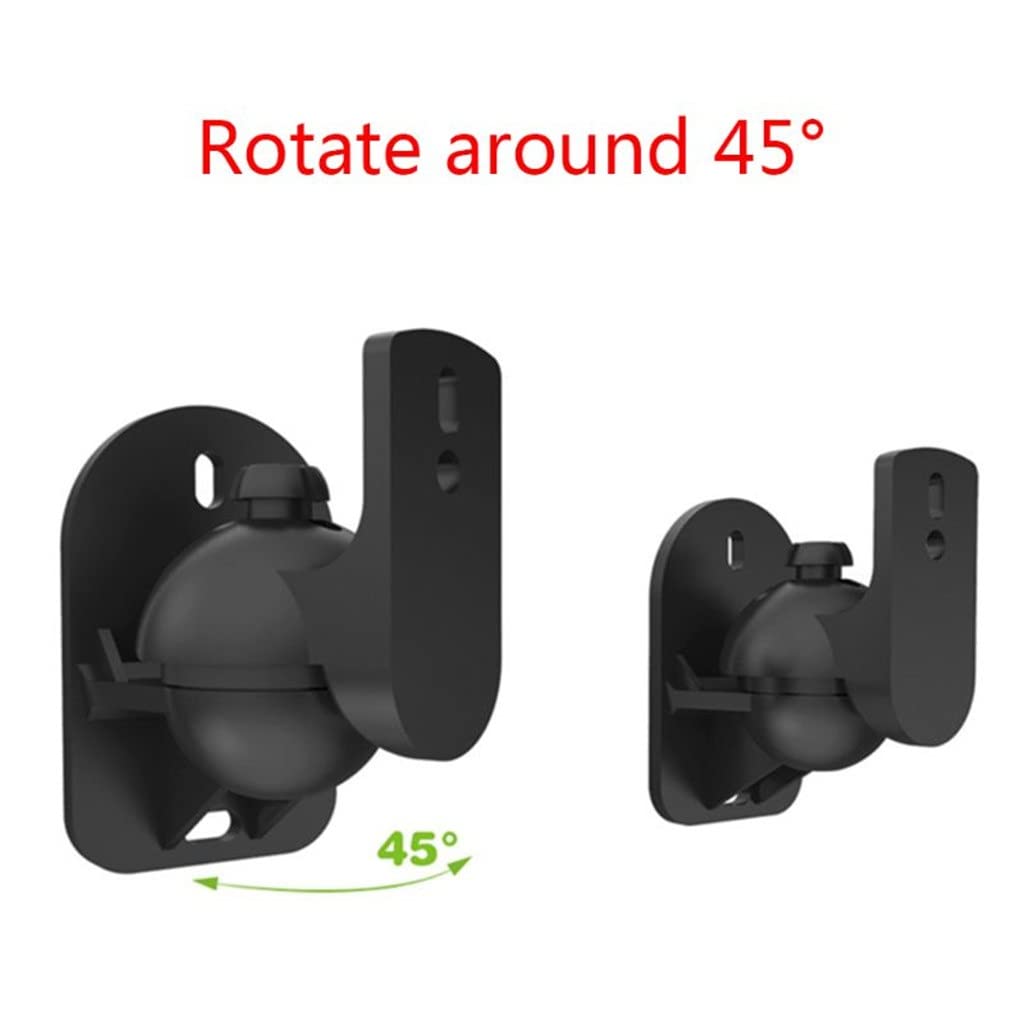 1 juego de soporte universal para altavoz satélite de montaje en pared, abrazadera de soporte de techo con rotación ajustable y ángulo de inclinación para (D 1)