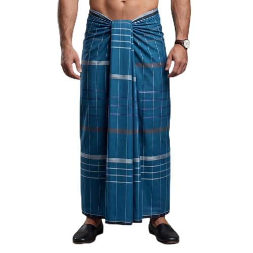 Image of Men's Cotton Lungi | Soft Breathable Wrap Around Lungi | Comfortable Daily & Home Wear for Men