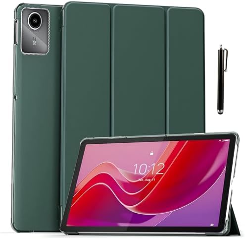 Idudao Premium Hybrid Case For Lenovo Tab M11, Hard Shell Cover With Pen Holder Clear Back For 11 Inch 2024 TB330FU Tablet PC, Sky Blue