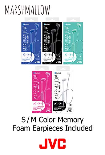 Jvc Marshmallow Wireless Earbuds, Bluetooth Connectivity, Memory Foam Ear Pieces For Secure Fit - Hafx29Btg (Green) #TOP6