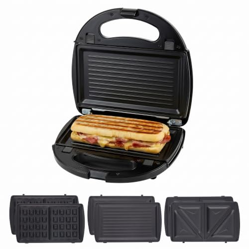 OVENTE 3 in 1 Electric Sandwich Maker, Panini Press Grill