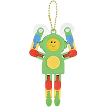 Amscan Cute Multicolor Robot Keychain - 5.7" x 4.3" - Ideal Party Favor for Birthdays, Themed Events, More 1 Pc.