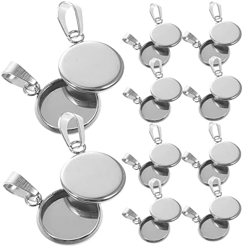 UNICRAFTALE 20 Sets Ovale HangerCabochon Rvs Ovale Lege Bezel Met 20Pcs Glas Cabochons Voor Kettingen Sieraden Maken