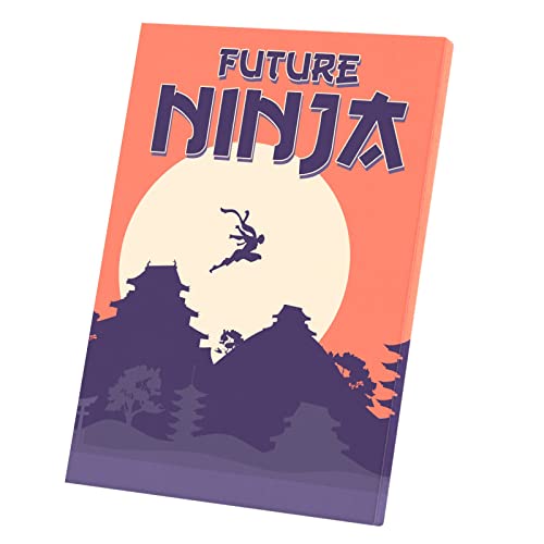 Tableau Décoratif Ninja Japonais - Affiche Poster Toile Imprimée Futur Combat 40x56 cm