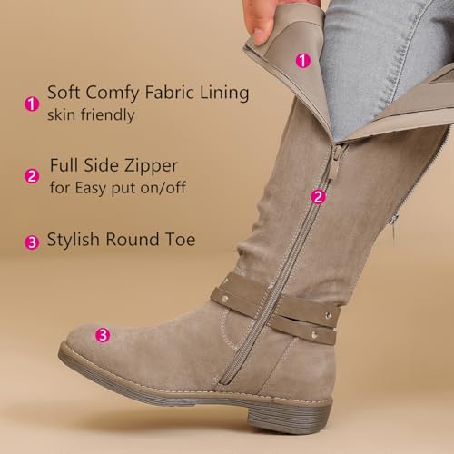 Image of Luoika Women's Extra Wide Calf Knee-High Boots